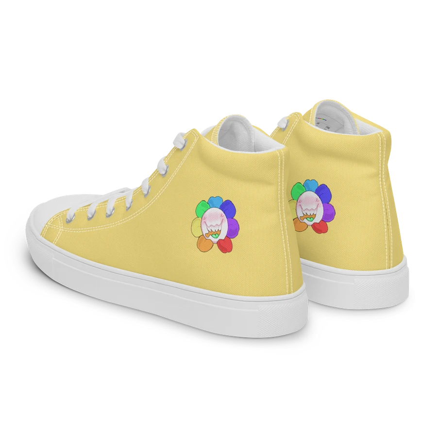 Pastel Yellow and White Flower Sneakers product image (4)