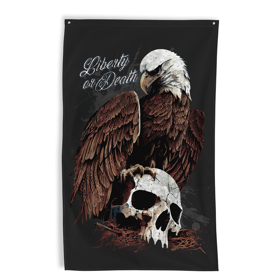 Liberty or Death Eagle Wall Flag product image (1)