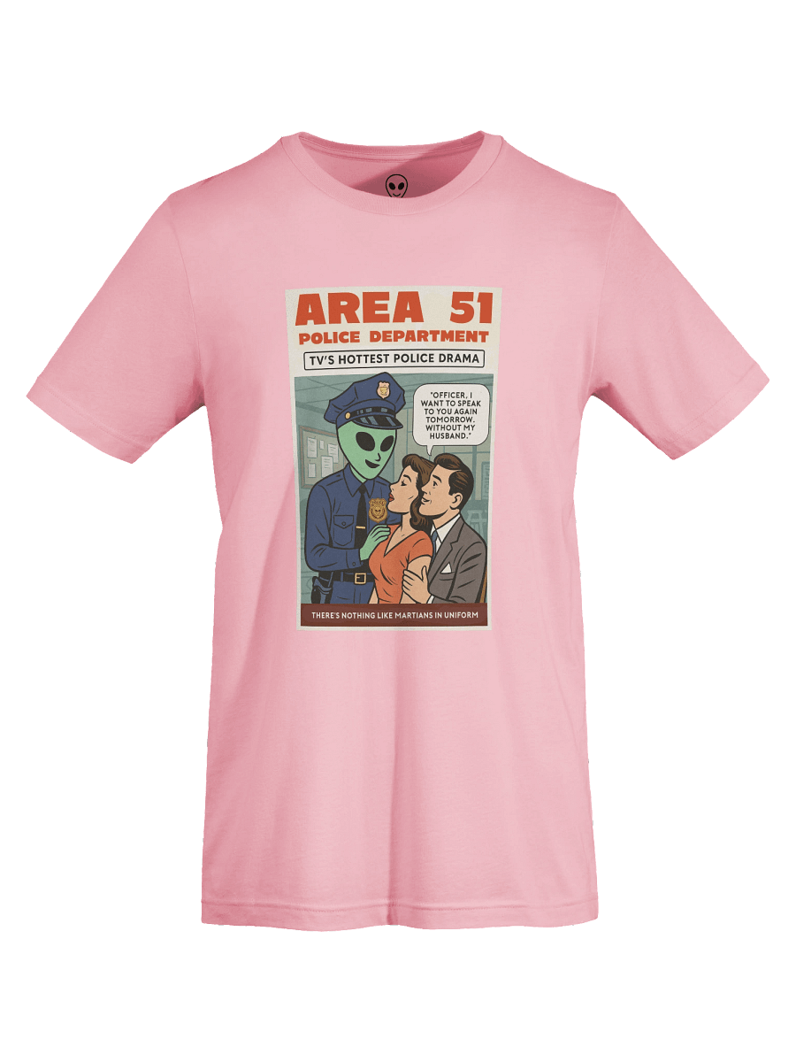Area 51 TV Martian Police Night Soap Opera Roswell Aliens 1950's Retro Poster Unisex T-Shirt product image (77)