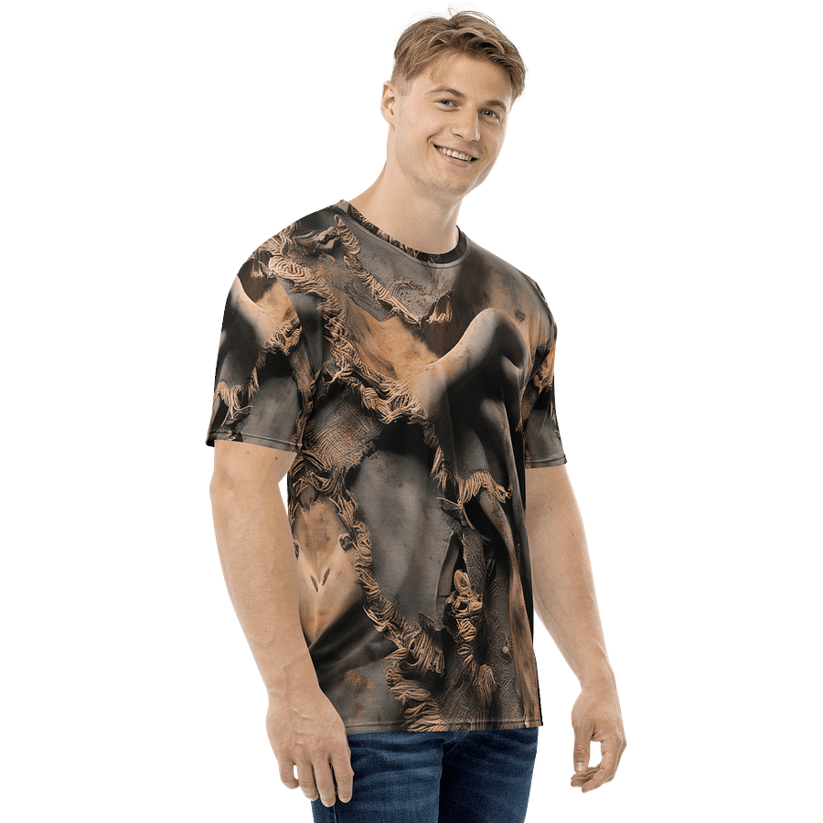 Worn Canvas Texture Tee - Distressed Vintage Style product image (3)