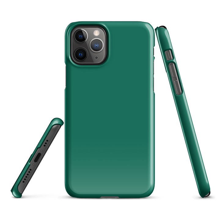Deep Blue Green Solid Color iPhone® Glossy Snap Case product image (2)