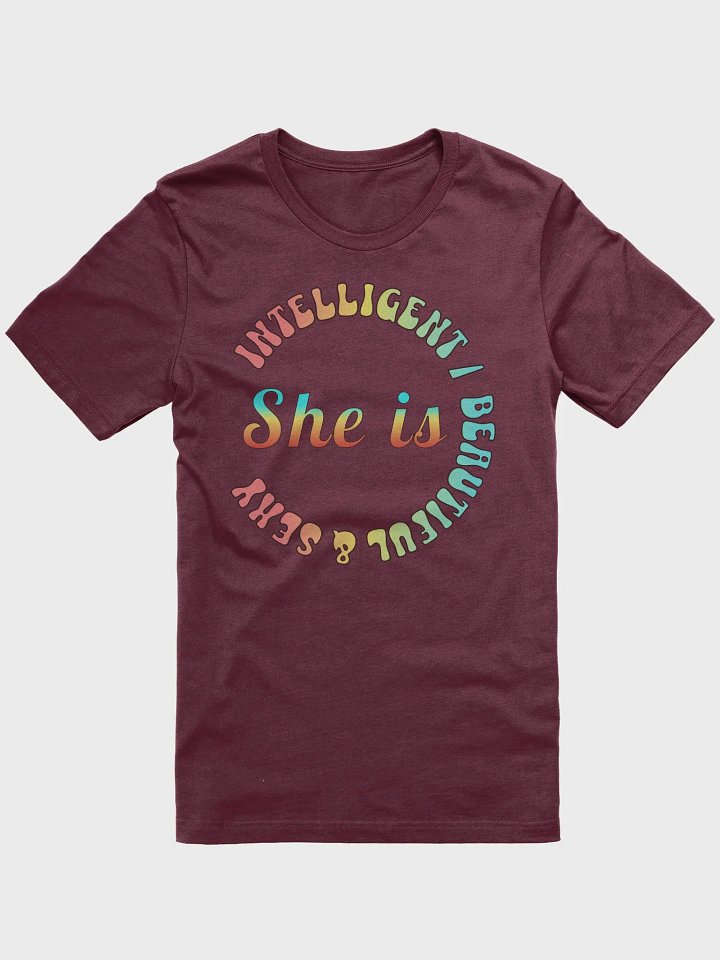 She Is Intelligent Beautiful And Sexy Empowerment Circle T-Shirt product image (1)