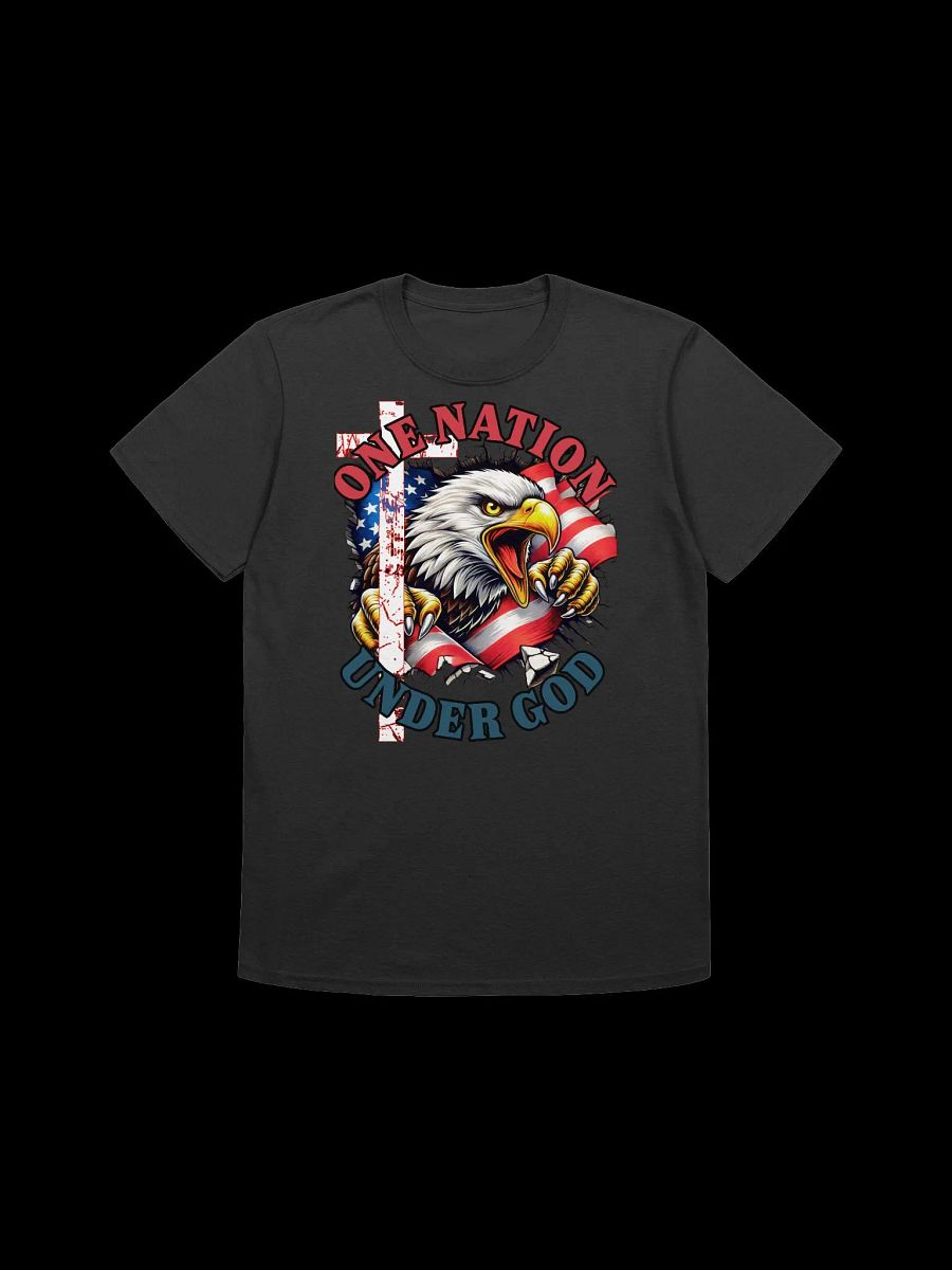 One Nation Under God-Patriotic Eagle Flag Design T-Shirt product image (4)