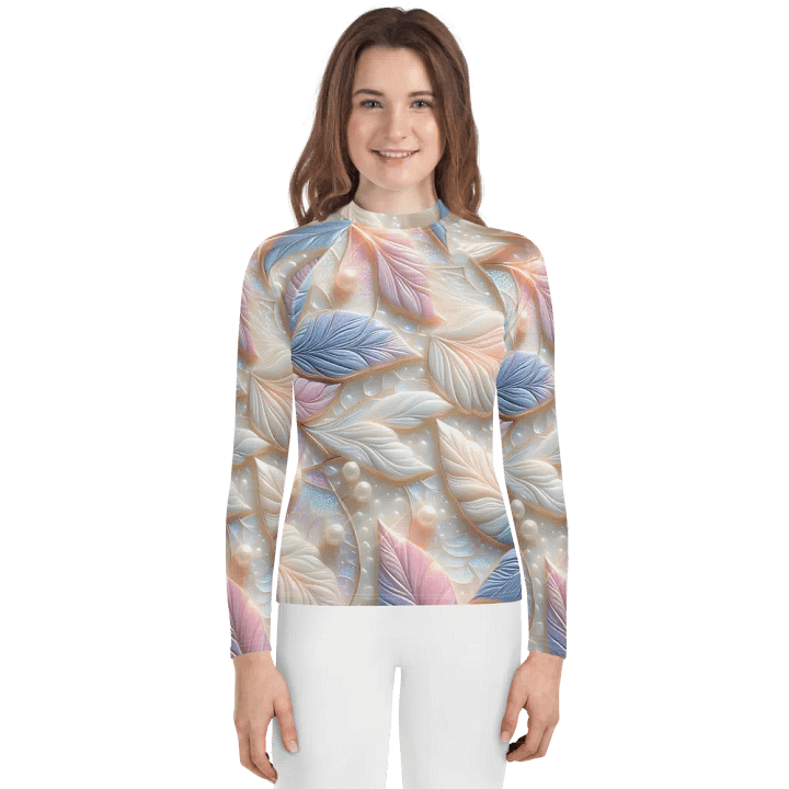 Dreamy Feathers Youth Rash Guard product image (1)