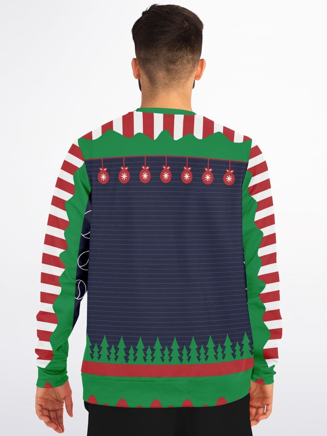 Funny Skeleton Santa Ugly Christmas Sweatshirt | Hilarious Holiday Sweater for Parties | Rebellious Xmas Gift for Men & Women product image (2)