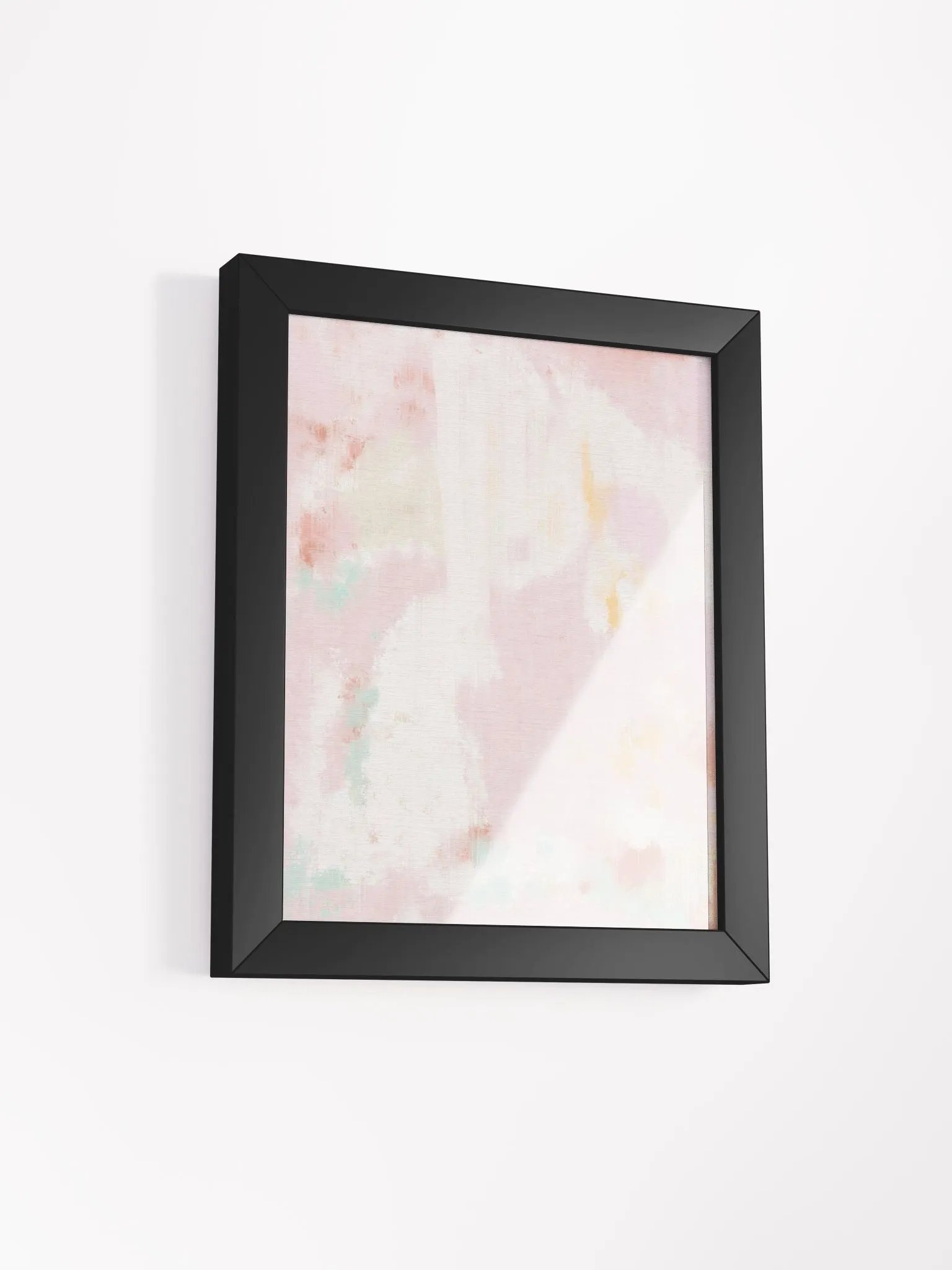 Abstract Print Pink and White Painting Blush Pink Wall Art Print product image (3)
