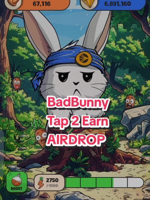 BADBUNNY TAP2EARN GAME HAS ARRIVED ON SONIC!💥 Play for free and earn the BadBunny Meme airdrop!  #BadBunny #Tap2Earn #Airdrop 1495363972 