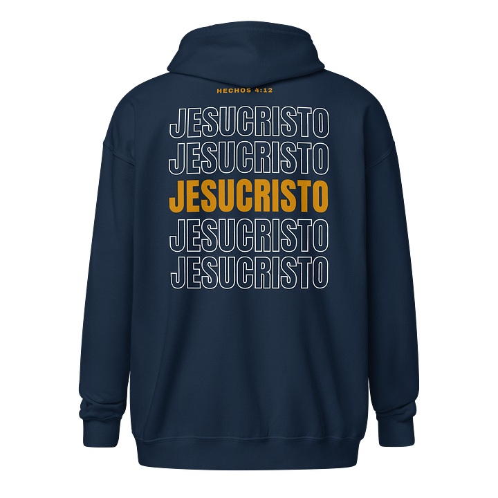 Sudadera Unisex con Capucha y Cremallera | Hechos 4:12 Jesucristo product image (1)