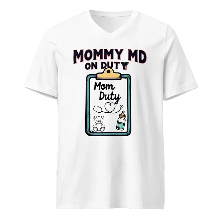 Mommy MD On Duty V-Neck Tee product image (1)