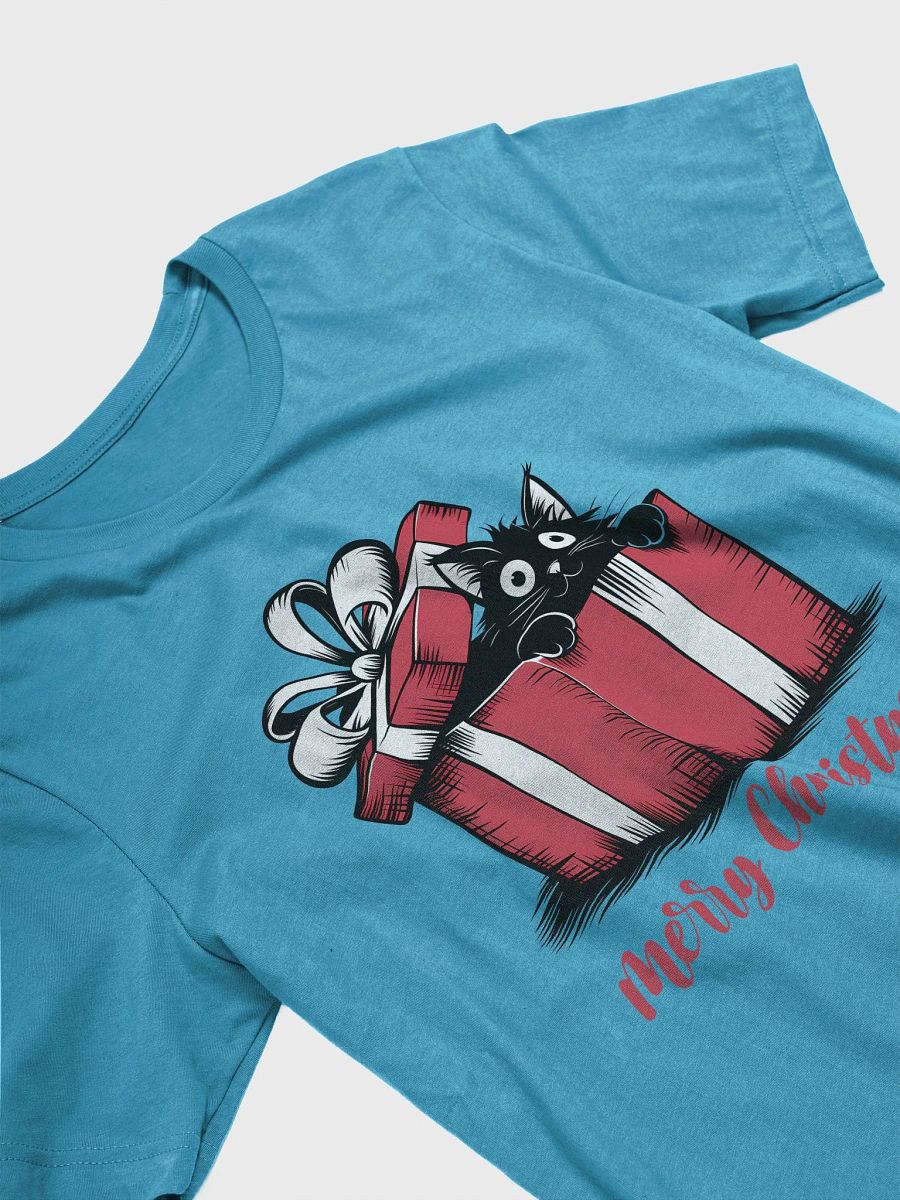 Merry Christmas Cat in Gift Box T-Shirt product image (25)