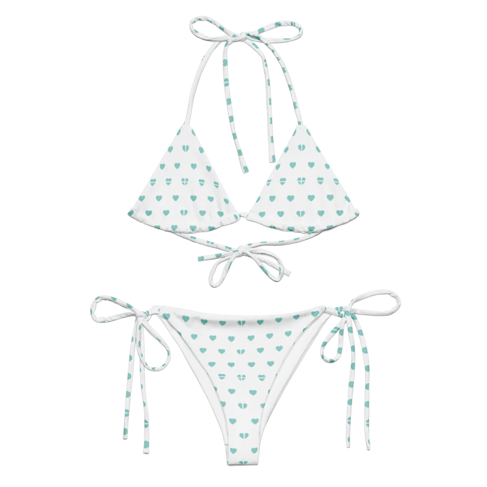 Pastel Heart Seamless Pattern String Bikini - v10 product image (2)