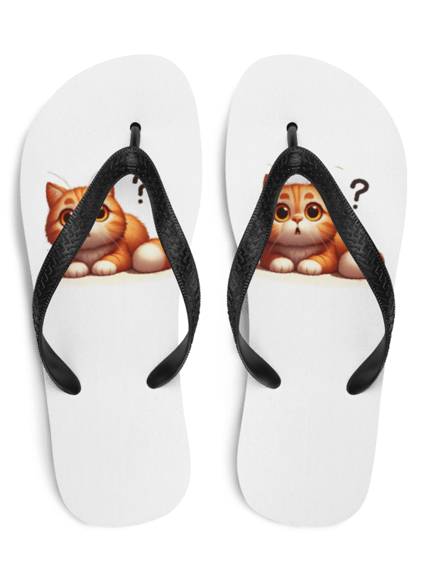 Puzzled Puss Flip Flops product image (1)