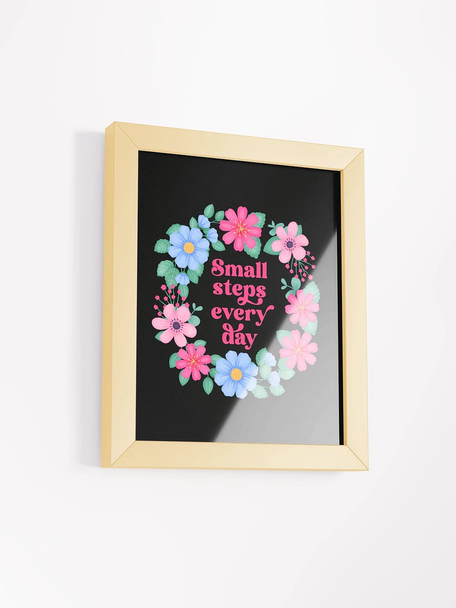 Small steps every day - Motivational Wall Art Black product image (2)