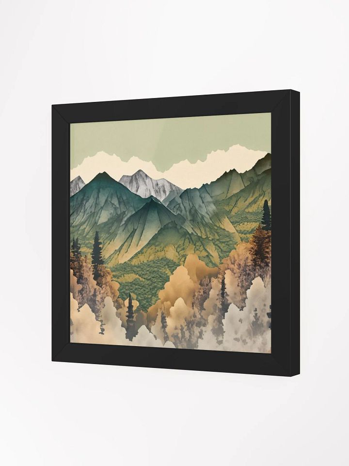 Find Your Mountain Refuge: Framed Matte Poster of a Majestic Range product image (2)