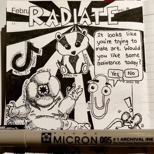 Sketch-A-Day || Day 118
Prompt: Radiate
_________________________
#luckyduckysketches #day118 #LDsketchaday #sketchaday #ink ...