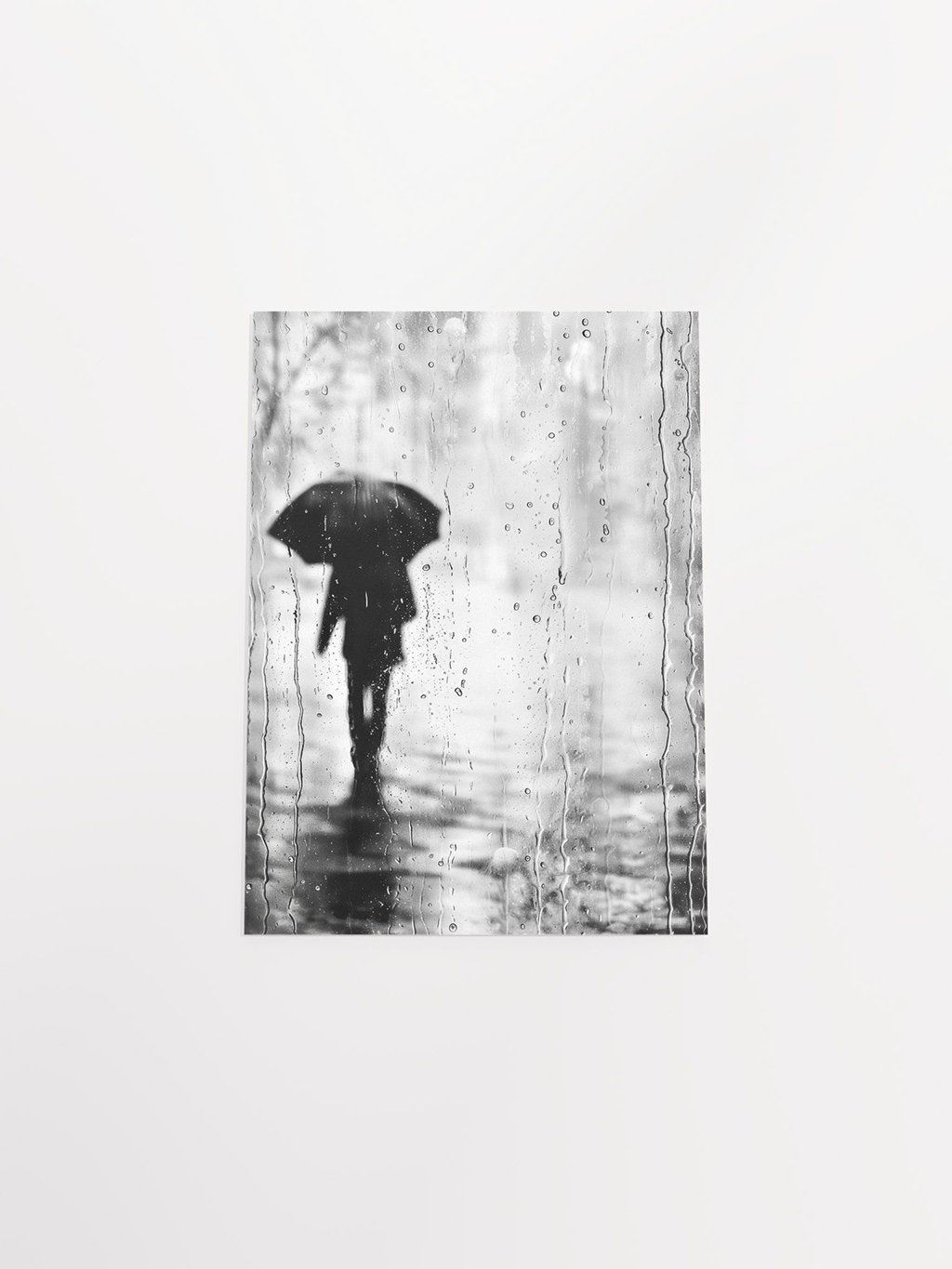 Monochrome Melody - Rainy Abstract Studio Art Print product image (4)