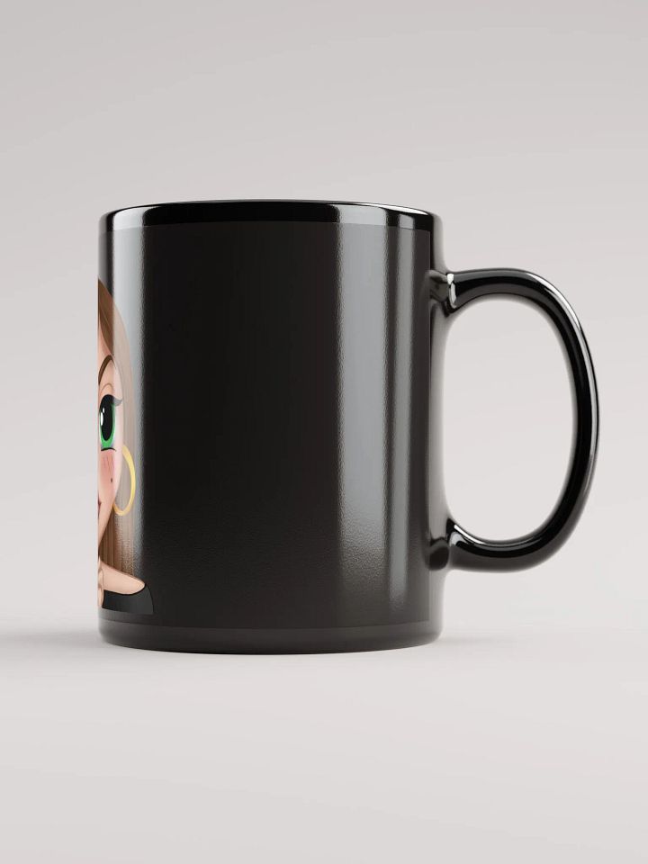 LitGirl Shush Emote Black Mug product image (2)