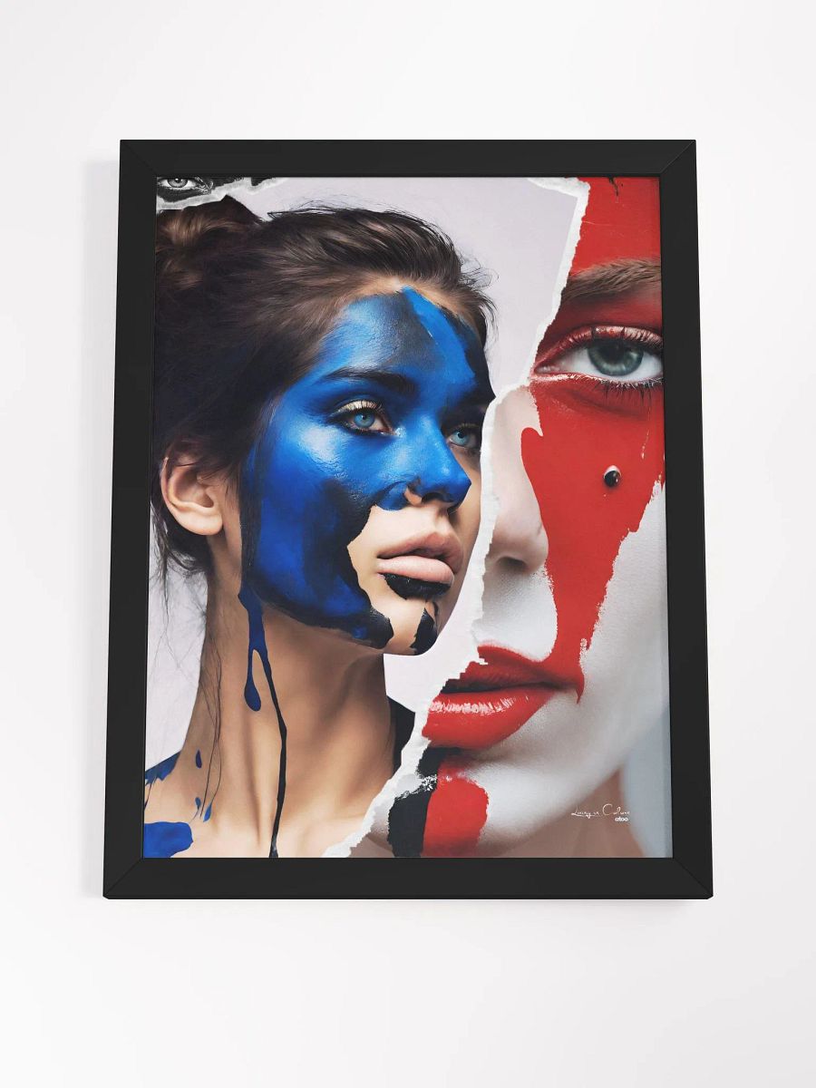 Living in Colors | Blue, red and beyond | Framed Collage Painting product image (5)