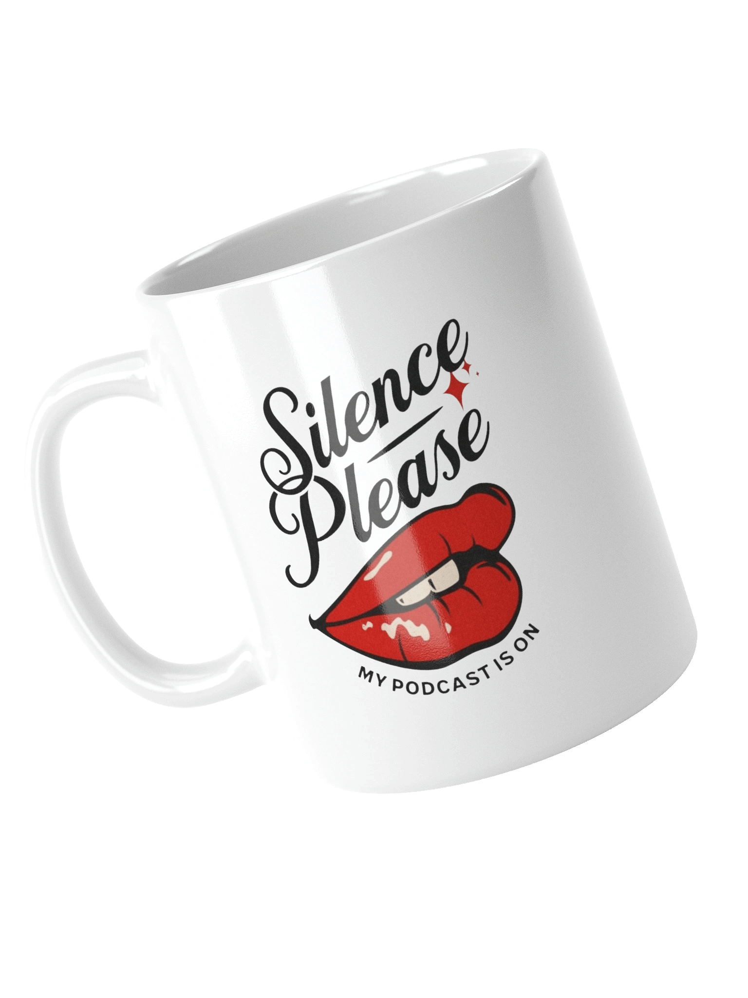 Silence Please Red Lips Mug product image (10)