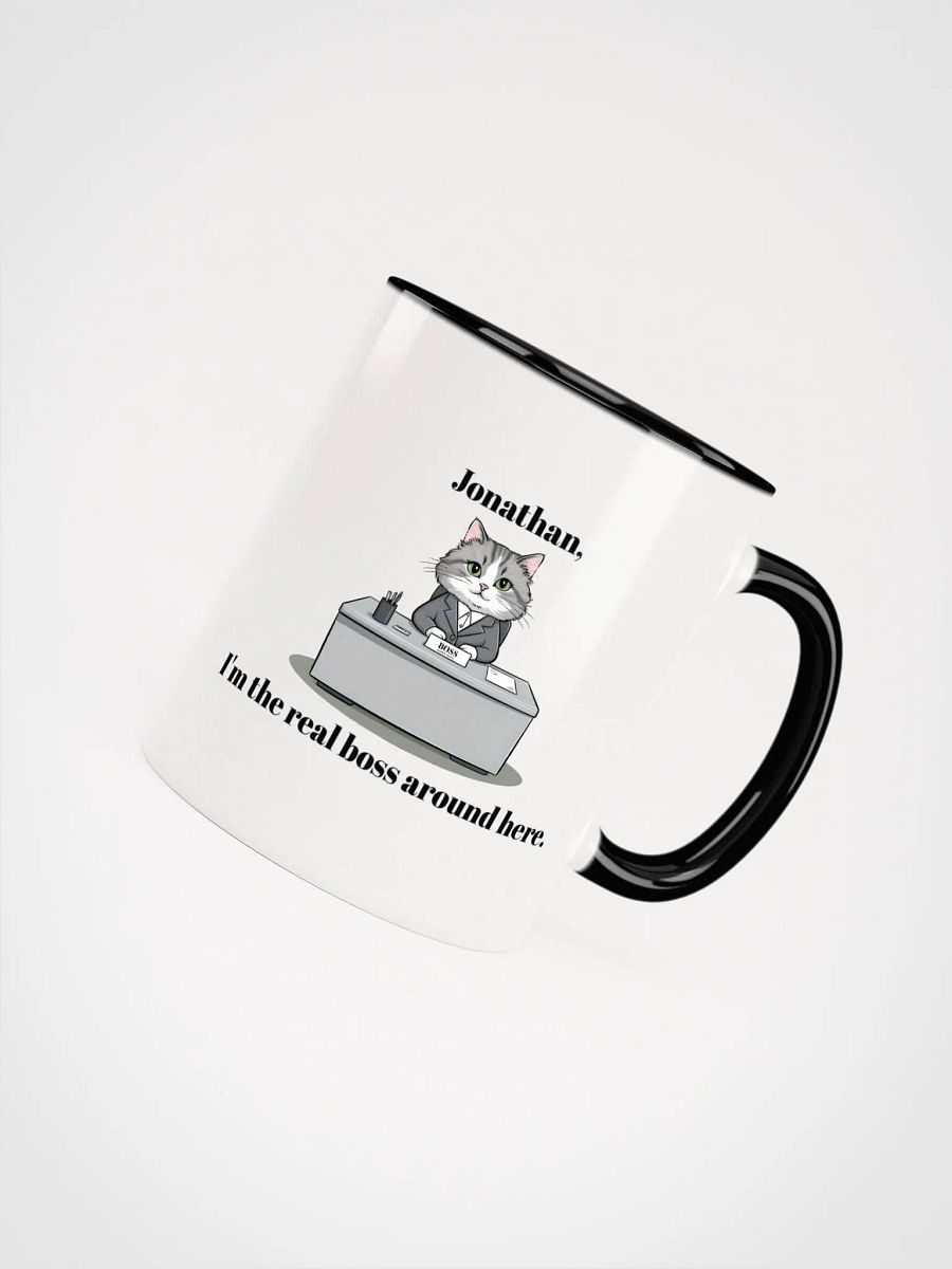 Personalized Working Office Cats Coloured Mug product image (4)