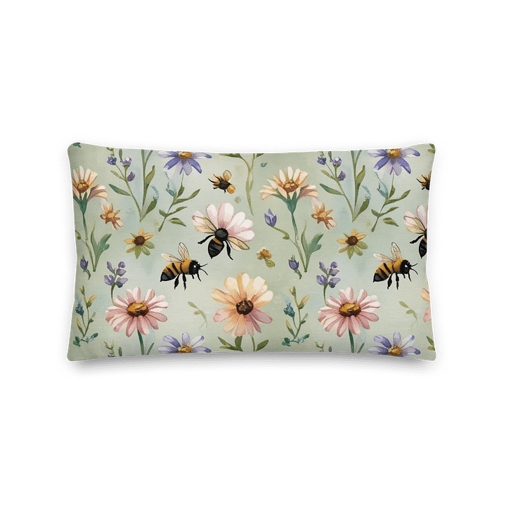 Buzzing Blooms All-Over Pillow product image (5)