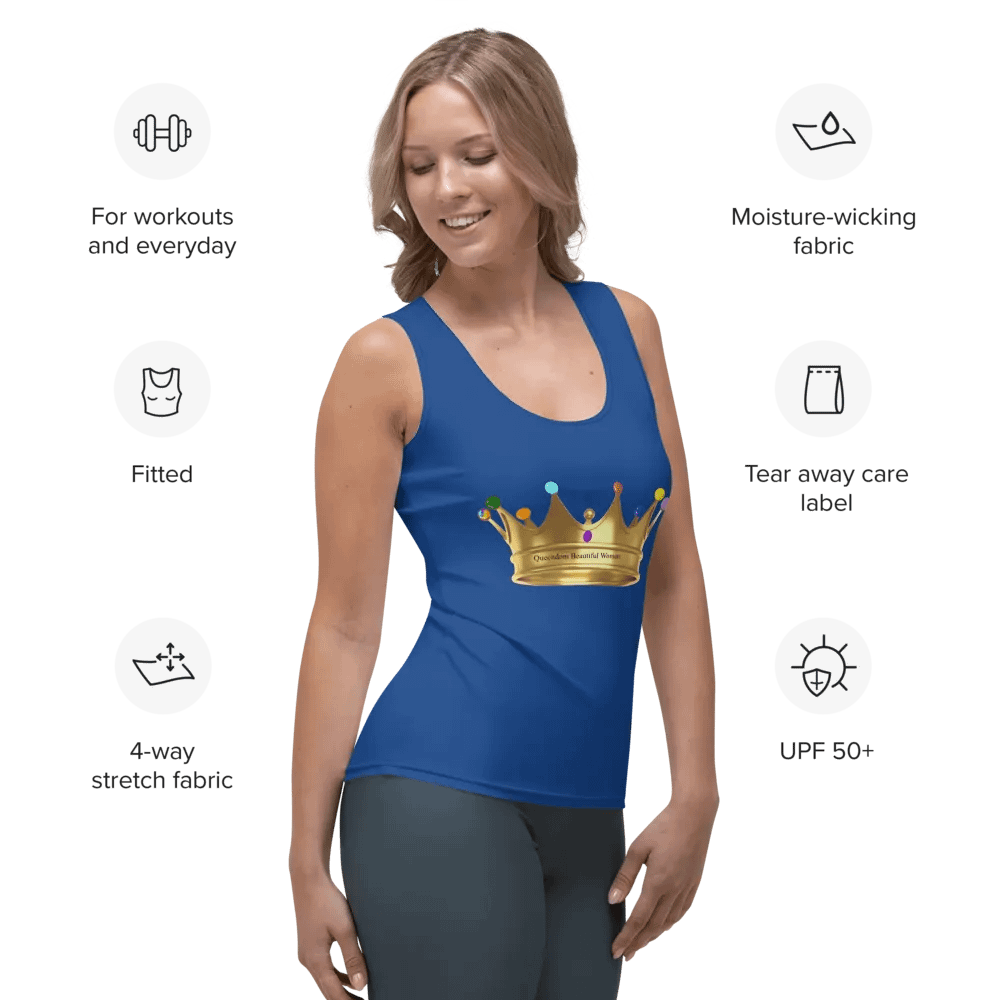 Queendom Beautiful Women Crown Tank Top/Blue(TM) product image (5)