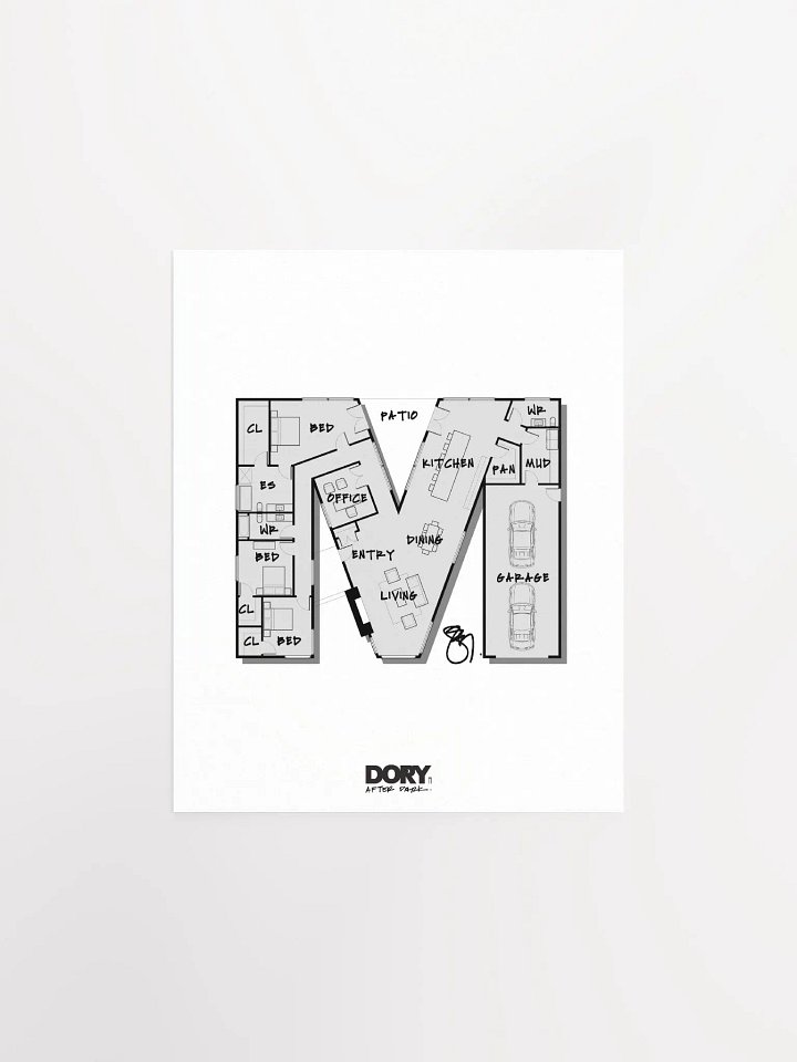 Alphabet Floor Plan Poster - M product image (1)