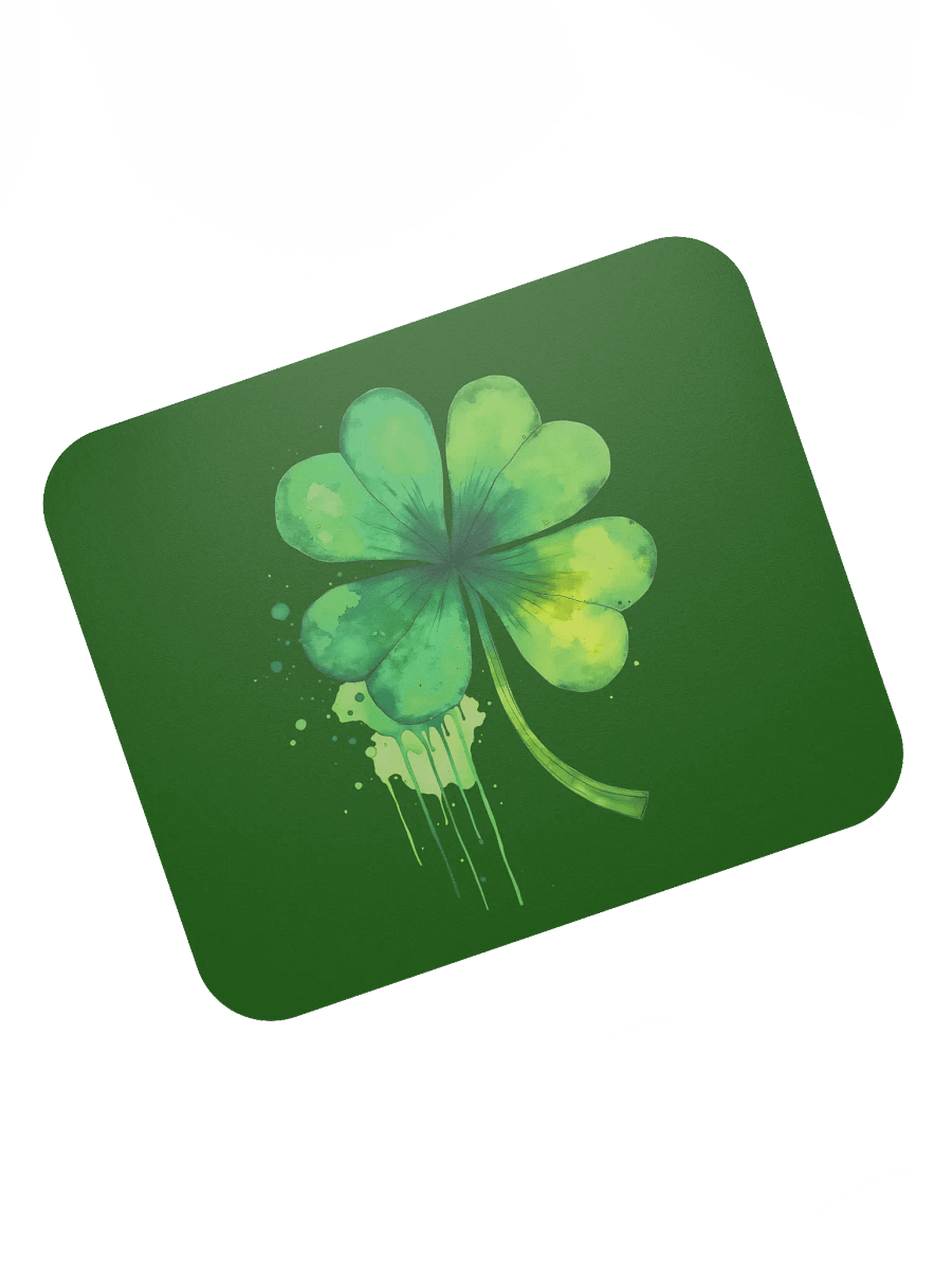 Shamrock Splash Watercolor Mousepad product image (7)
