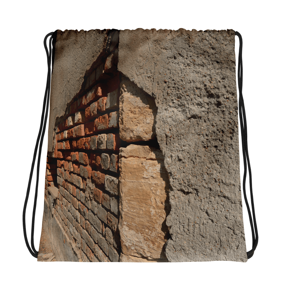 Rucksackbeutel mit Kordelzug - Beschädigte Steinwand product image (1)