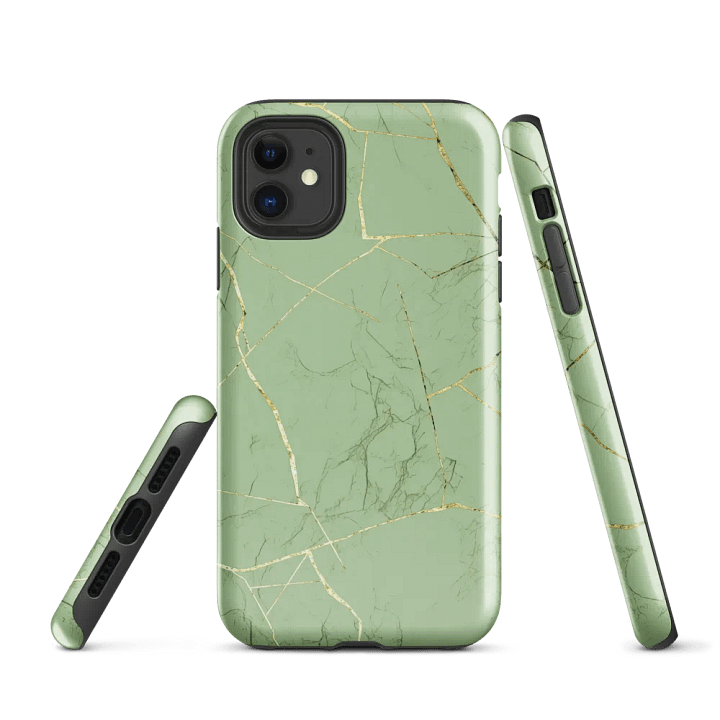Green Kintsugi Tough iPhone Case product image (1)