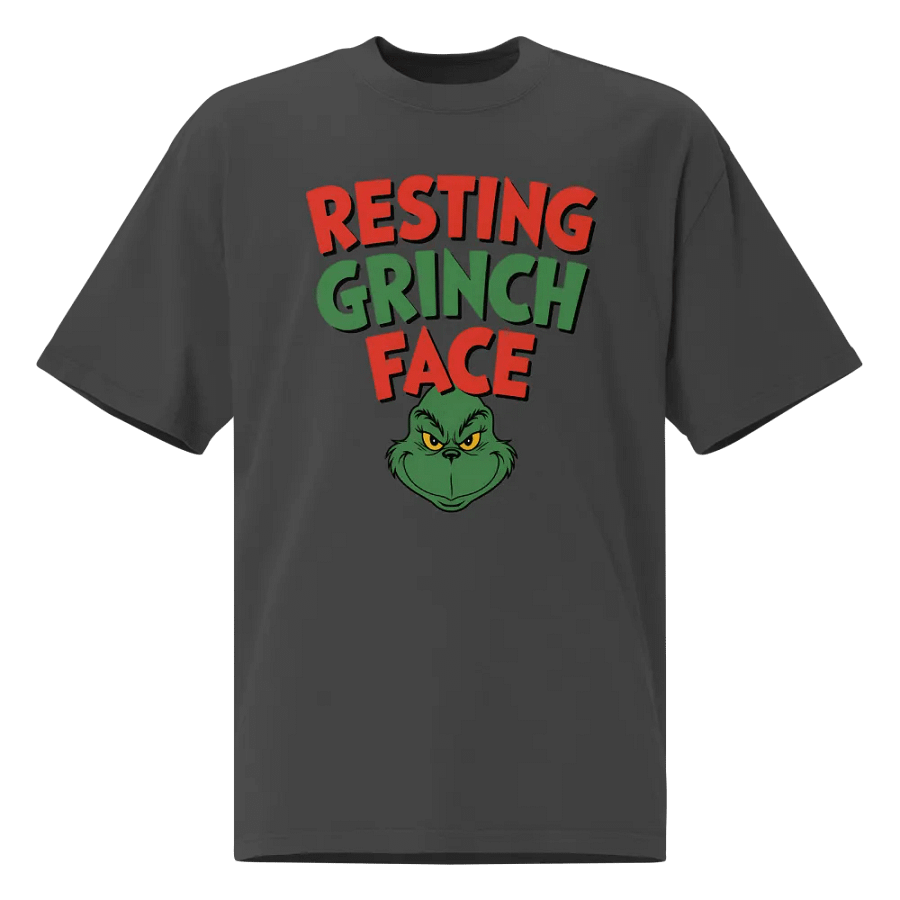 Resting Grinch Face Oversized Tee product image (1)