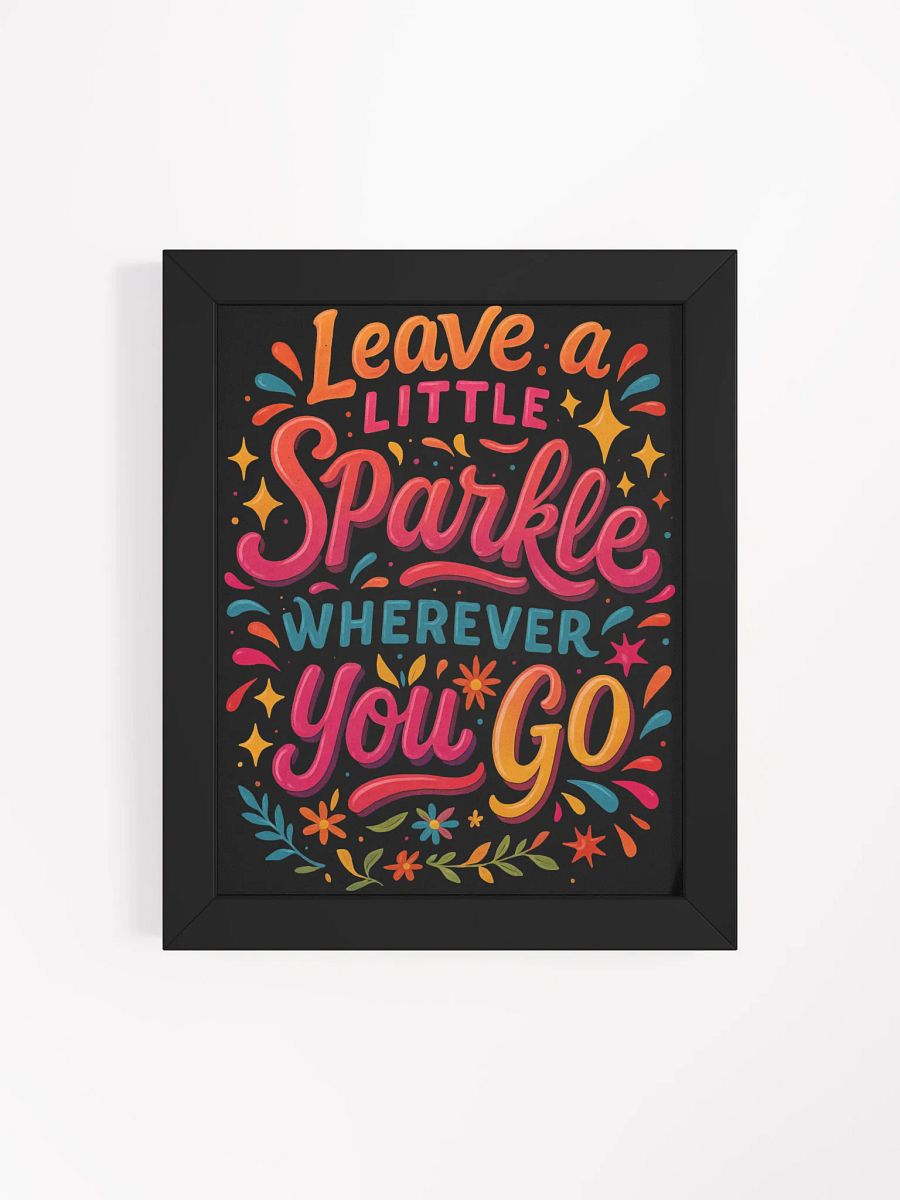 Leave a Little Sparkle – Framed Rainbow Typography Print product image (17)