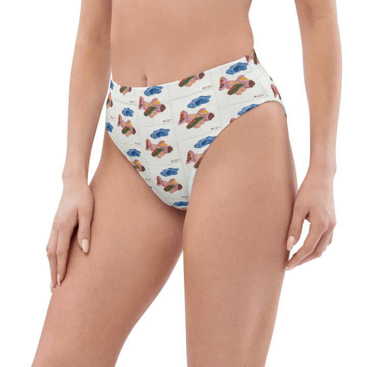 Kid Airplane (All-Over Print Recycled High Waisted Bikini Bottom) product image (1)