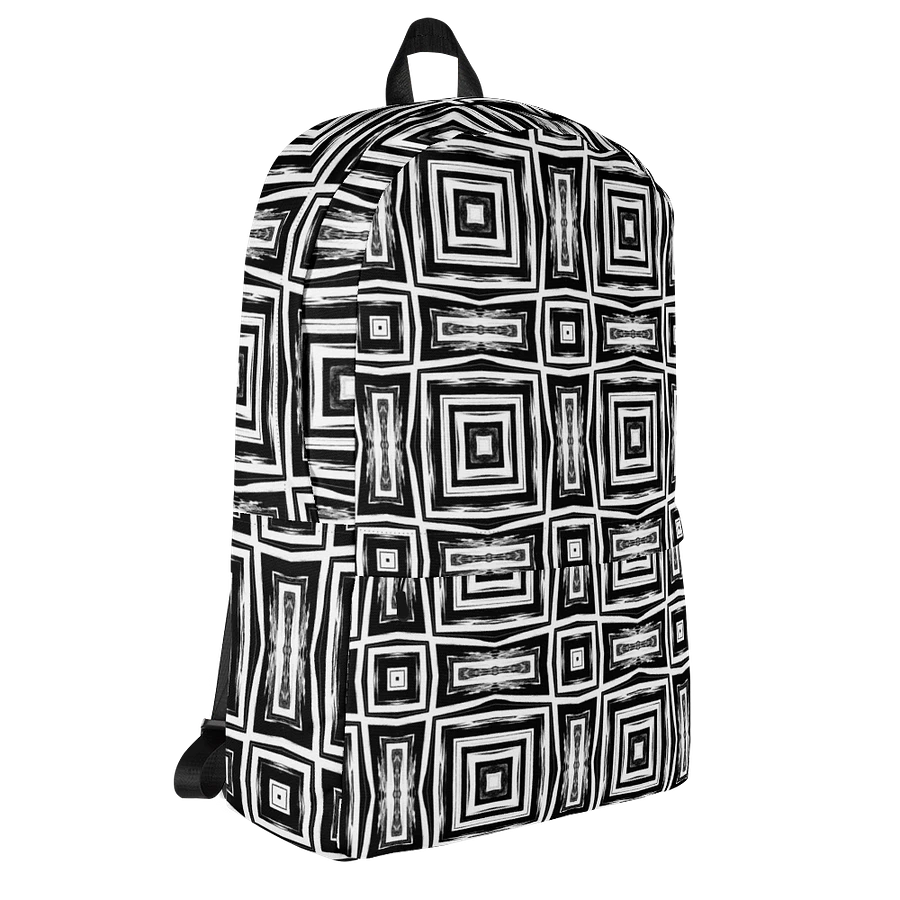Abstract Monochrome Repeating Pattern Back Pack product image (19)