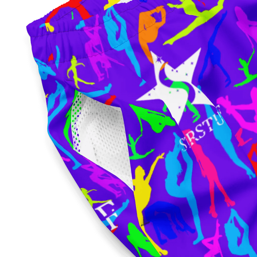 Purple Bright Flexible StarStuff Swim Trunks product image (5)