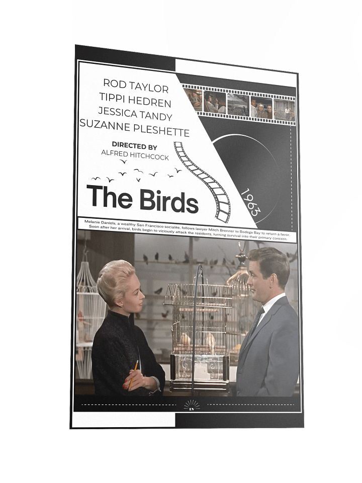 The Birds with Tippi Hedren and Rod Taylor 1963 | Movie Poster | 12x18 Wall Art product image (2)