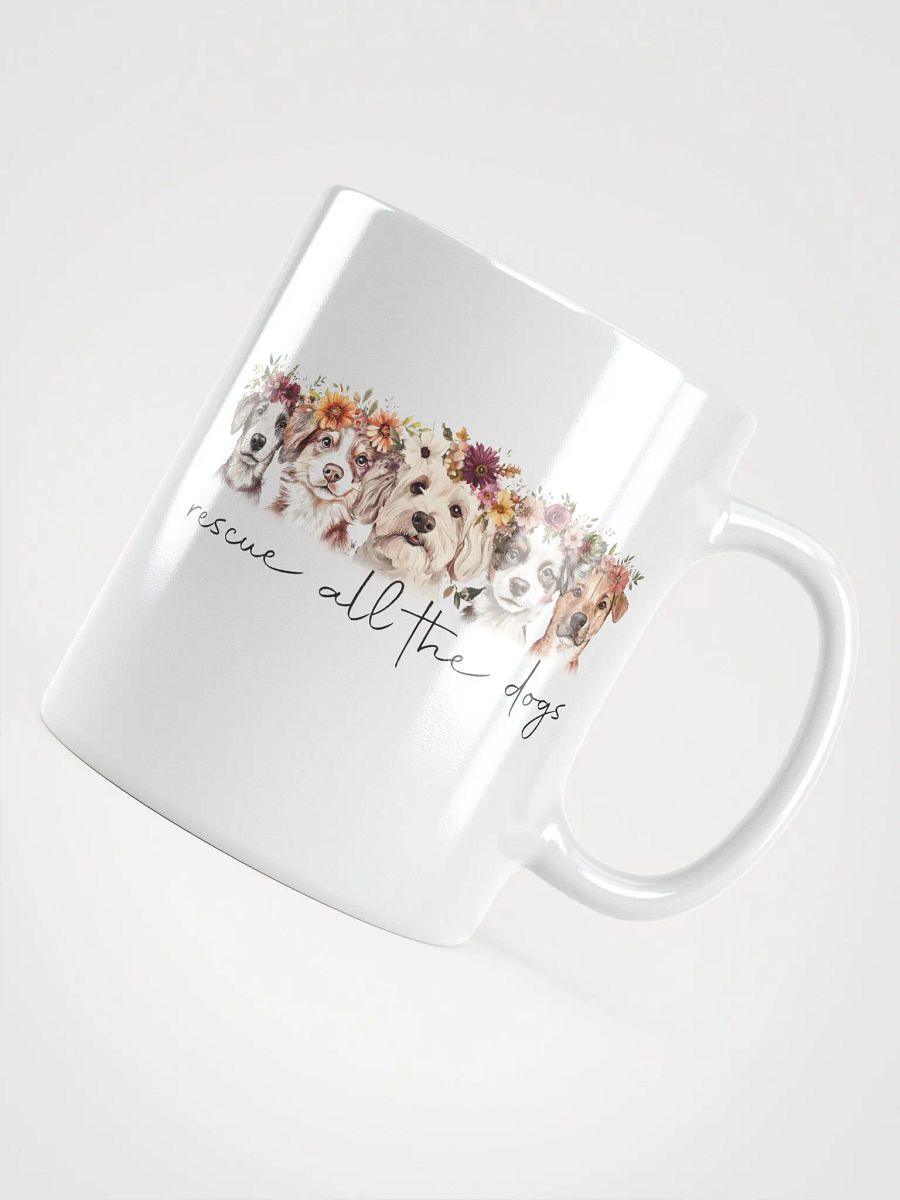 Floral Rescue All The Dogs White Mug product image (4)