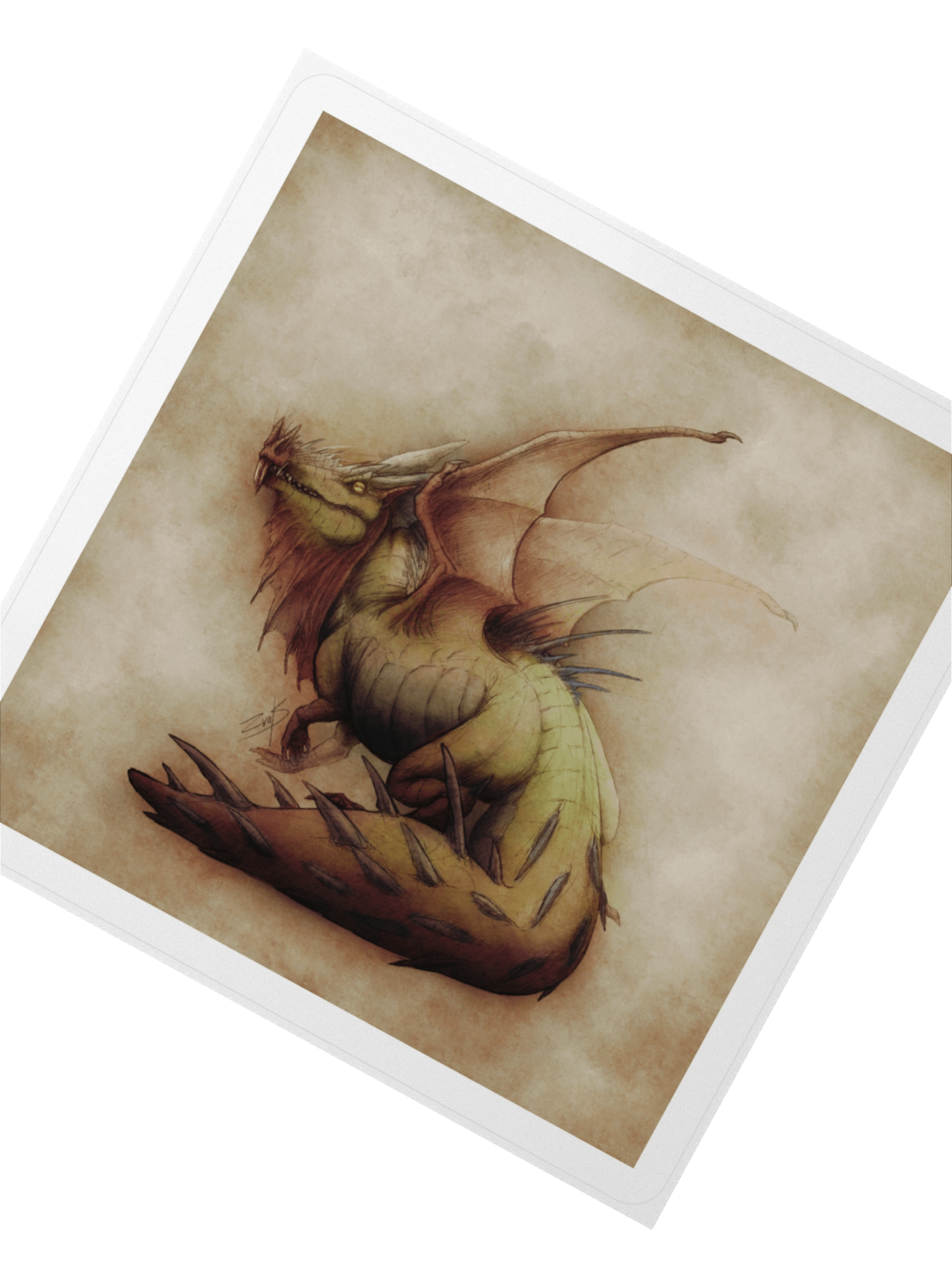 Dragon sketch - sticker product image (2)