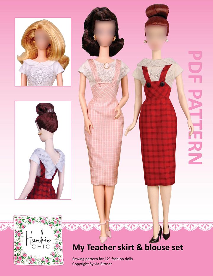 My Teacher sewing pattern for 12" fashion dolls product image (1)