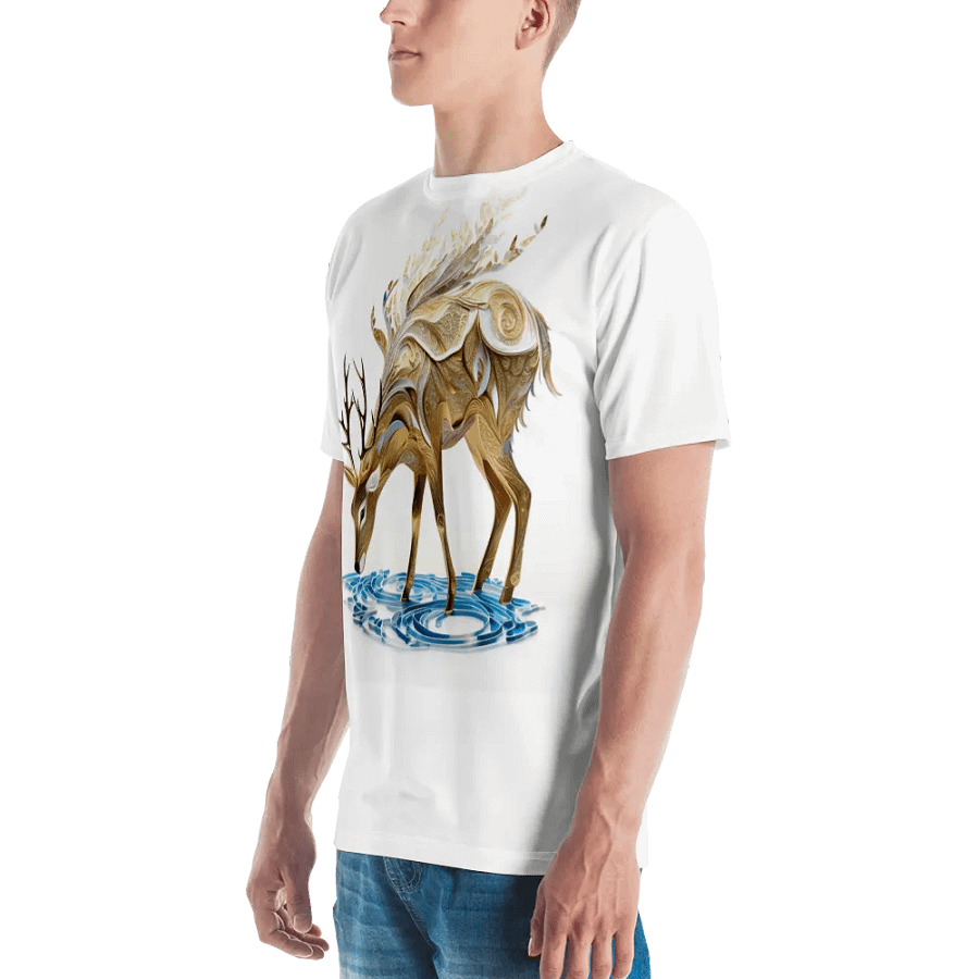 White & Gold T shirt product image (4)