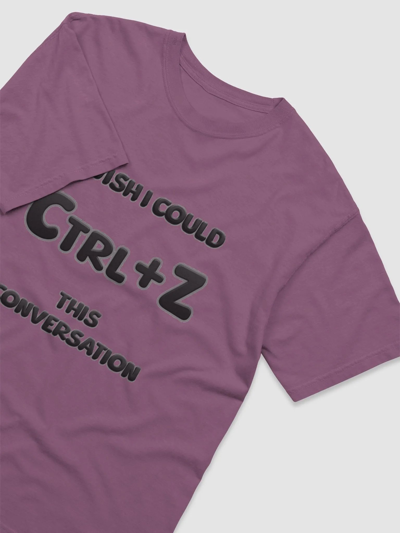 【Ctrl+Z】Black Text Garment-Dyed Heavyweight T-Shirt product image (2)