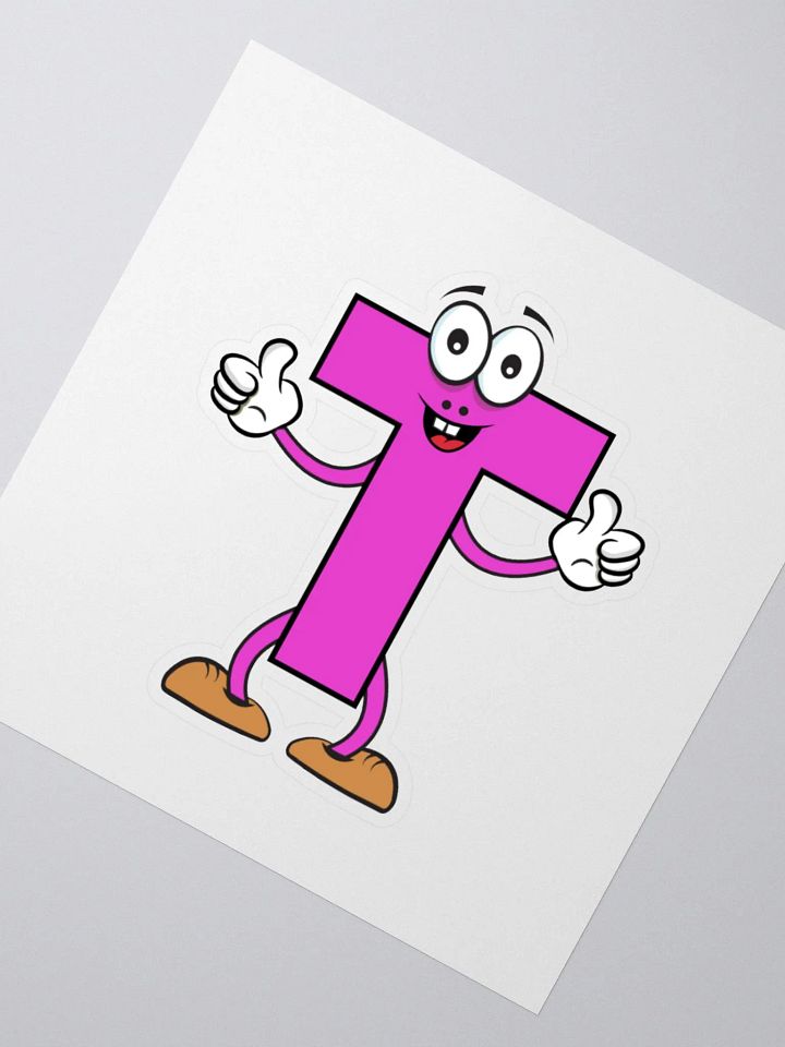 T Letter Cartoon Character Sticker product image (5)