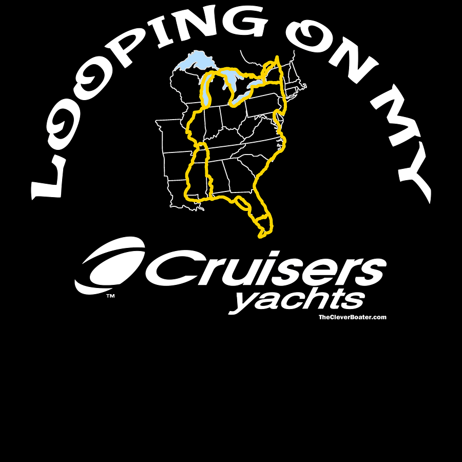 Looping On My Cruisers Yachts - T-Shirt - Dark Shirt w/White Logo product image (5)