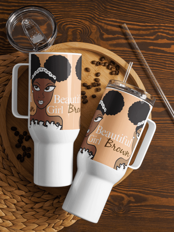 Beautiful Brown Girl Cocoa Travel Mug product image (1)