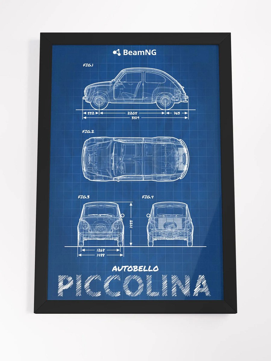 Framed Poster: Autobello Piccolina Blueprint product image (4)