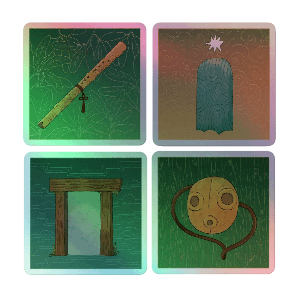 here (not rly) there - foil sticker pack product image (1)