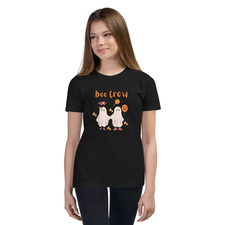 Boo Crew Youth Halloween T-Shirt product image (10)