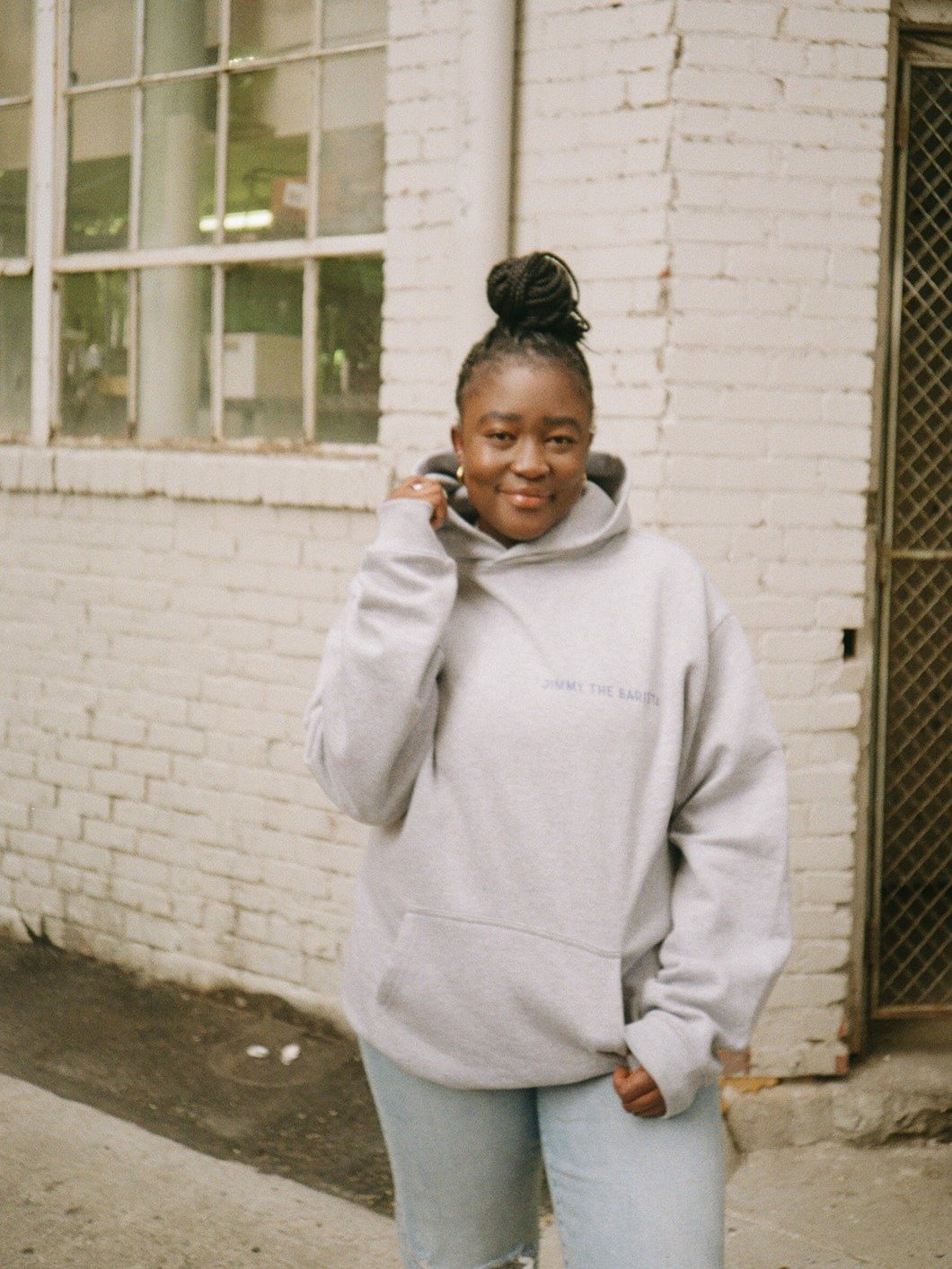 OKLOVEUBYE HOODIE (GREY + GREEN) product image (2)
