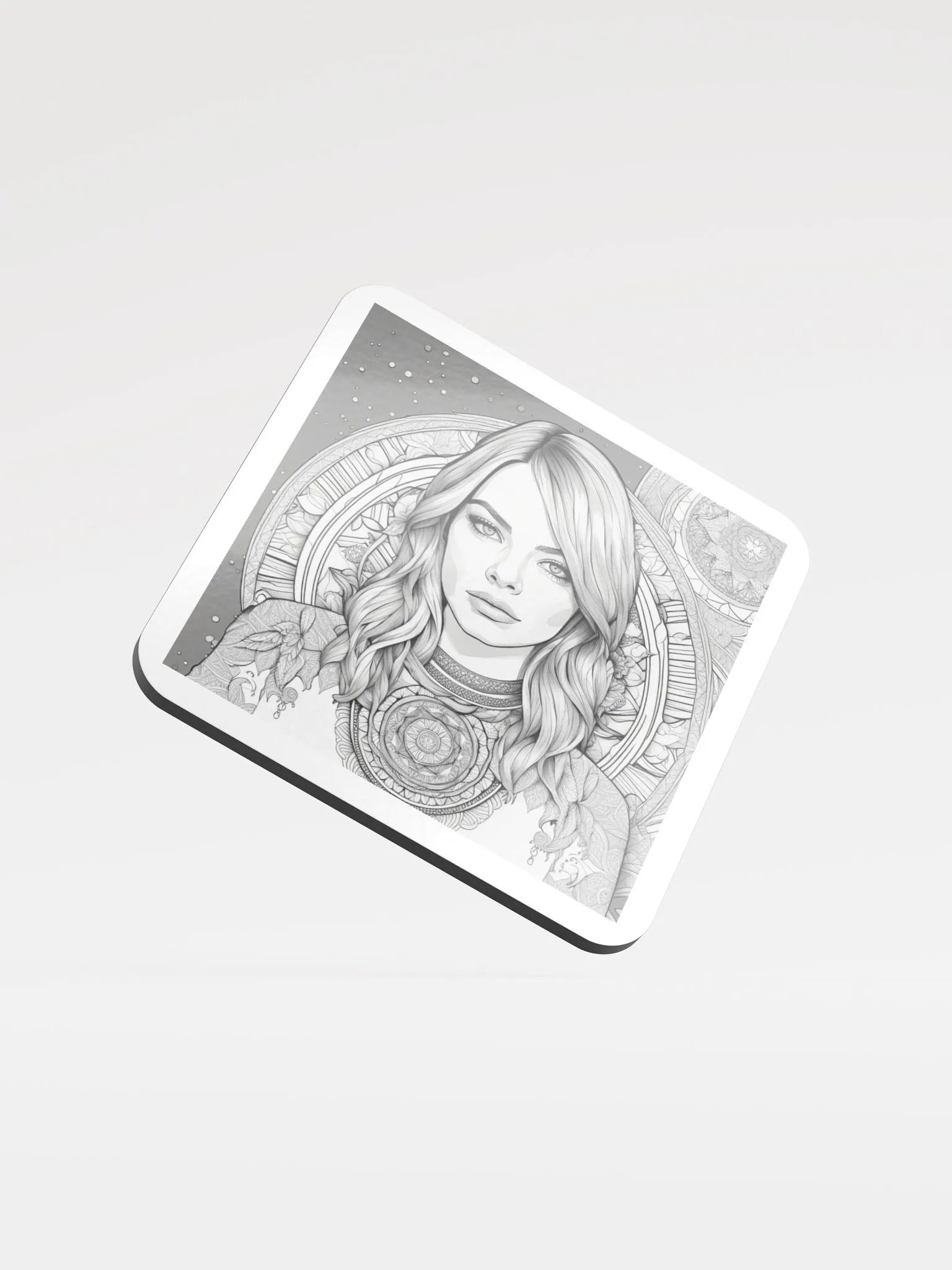 Mandala Muse Glossed Cork Coaster product image (1)