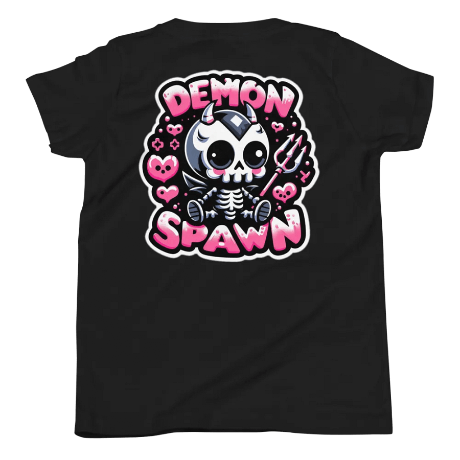 LITTLE EMO Bubble Text Youth, Demon Spawn(Pink) T-Shirt product image (2)